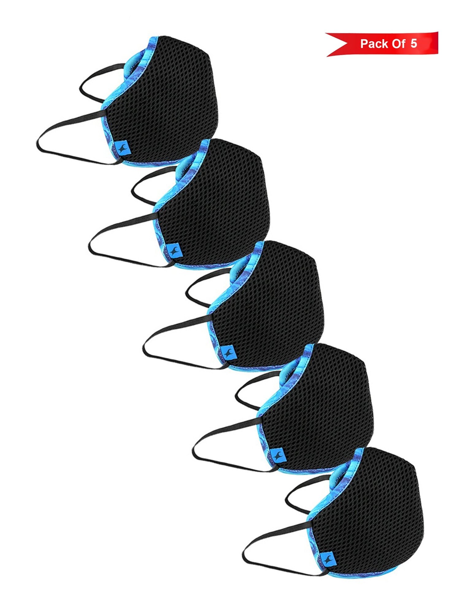 Fastrack 4 Layered Reusable Face Mask -Pack of 5