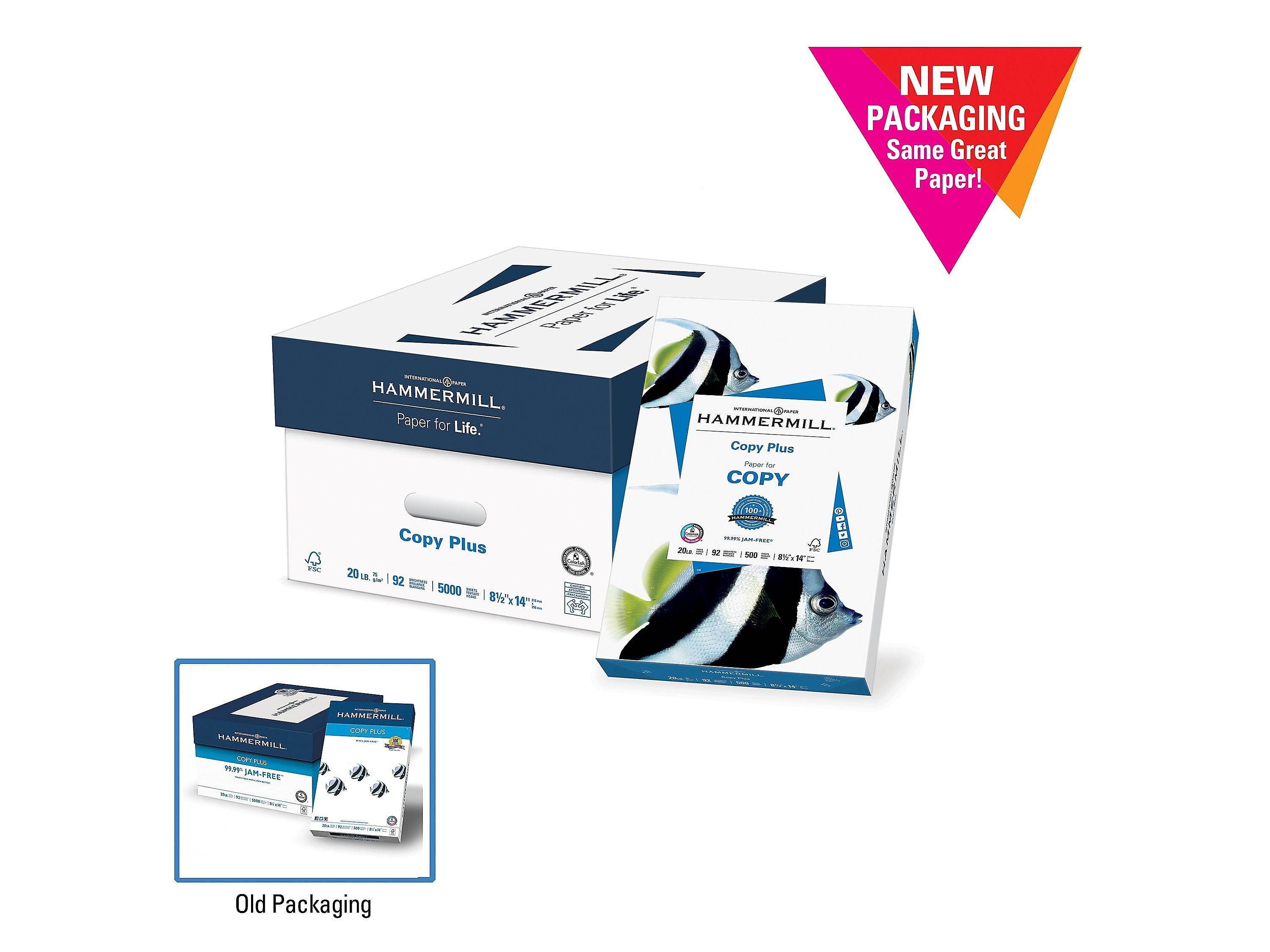 Hammermill Copy Plus 8.5" x 14" Copy Paper 20 lbs 92 Brightness 500/Ream 122564