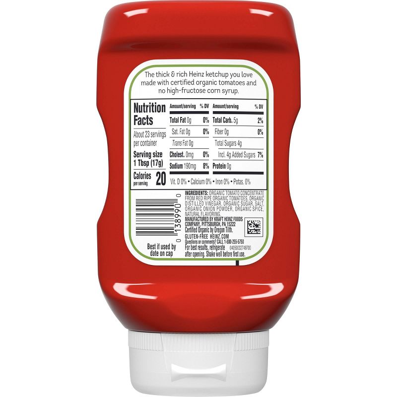 Heinz Organic Tomato Ketchup - 14oz