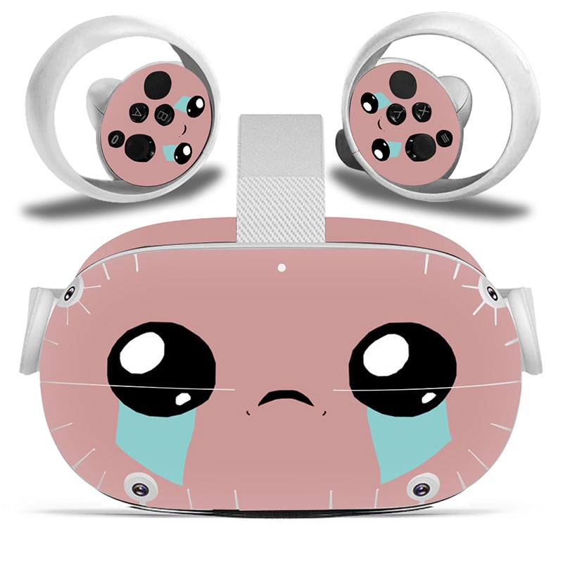 Amify Vinyl Skin Sticker for Oculus Quest 2 VR Headset Controller PVC Decals Cute Cartoon Wrap Cover for Oculus Quest 2 Accessories