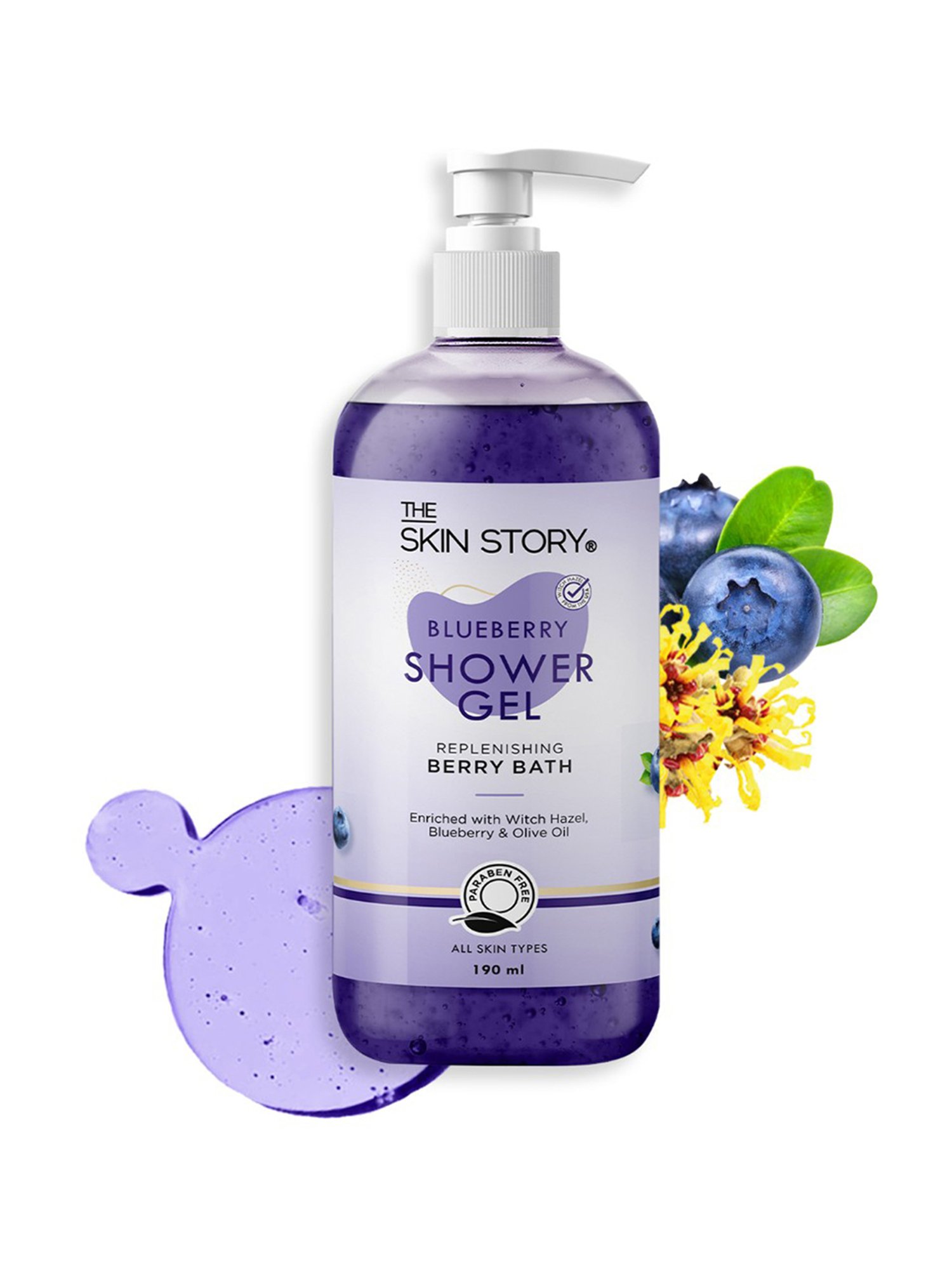 The Skin Story Blueberry Replenishing Berry Bath Shower Gel - 190 ml