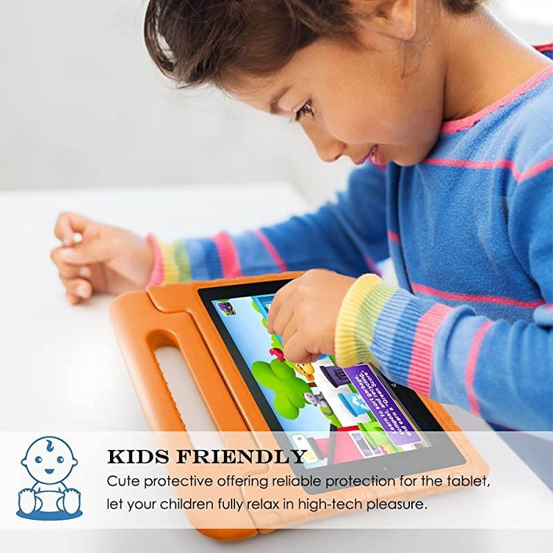 Case Screen Protector Stylus Compatible  Kindle 7  Convertible Handle Stand EVA Protective Case PET Plastic Cover and Touch Pen 7 inch Tablet 5th Generation 2015 ReleaseOrange