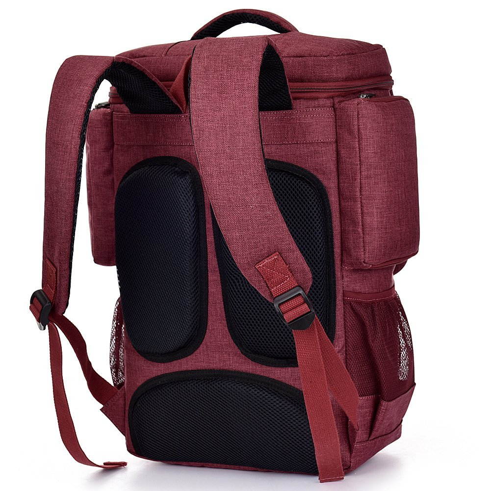 SOCKO Laptop Backpack , Multifunctional Unisex Luggage & Travel Bags Knapsack,rucksack Backpack Hiking Bags Students School Shoulder Backpacks Fits Up to 17.3 Inch Laptop Macbook Computer,Red