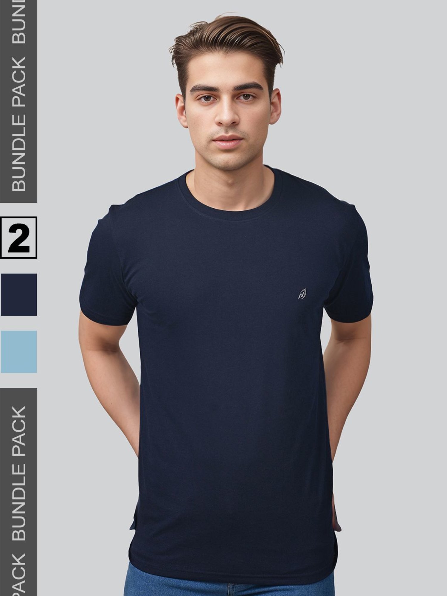 Lux Nitro Navy & Sky Regular Fit T-Shirt