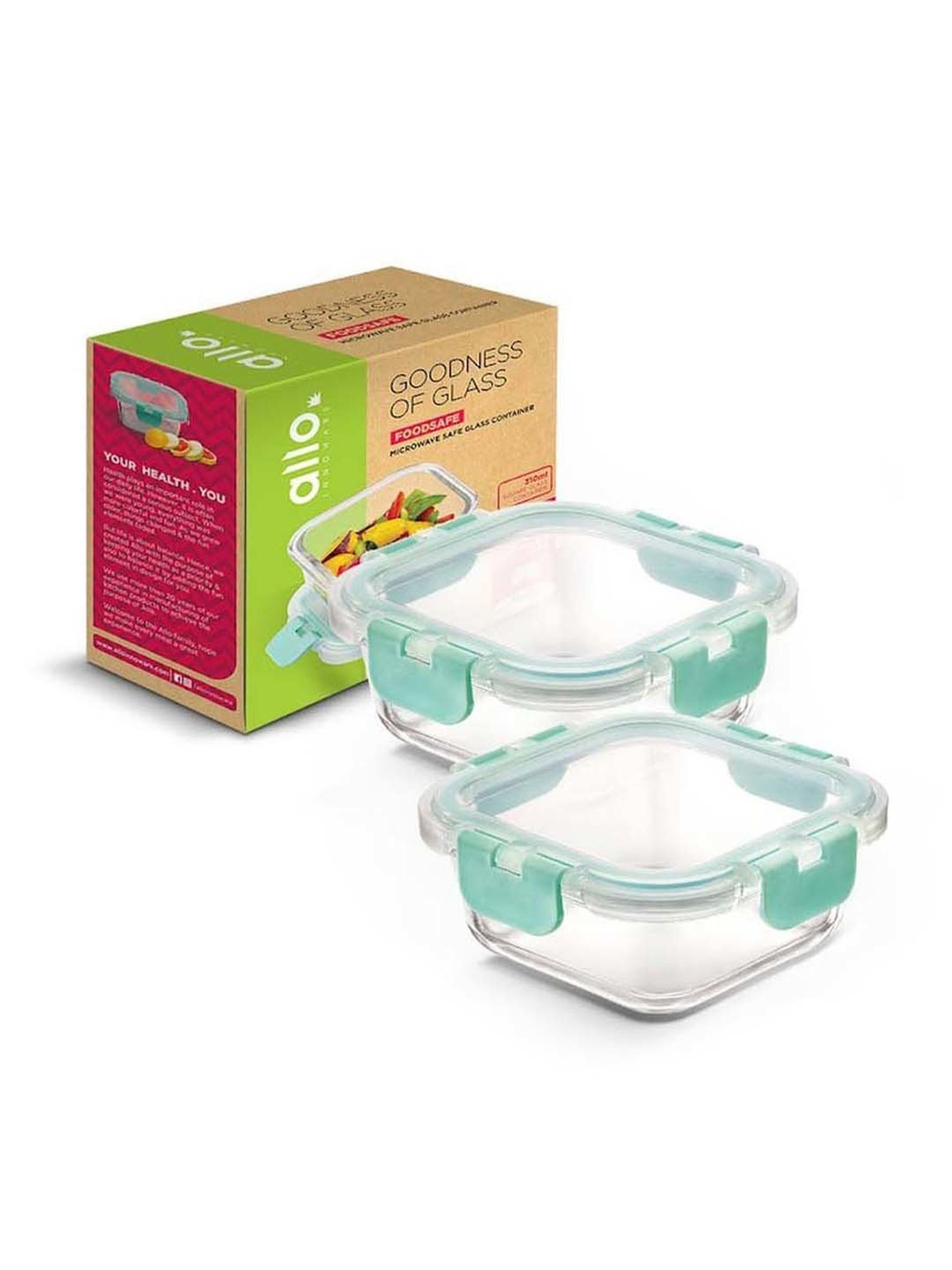 Allo Borosilicate Glass Containers with Lids Microwave Safe Container for Glass Storage Containers