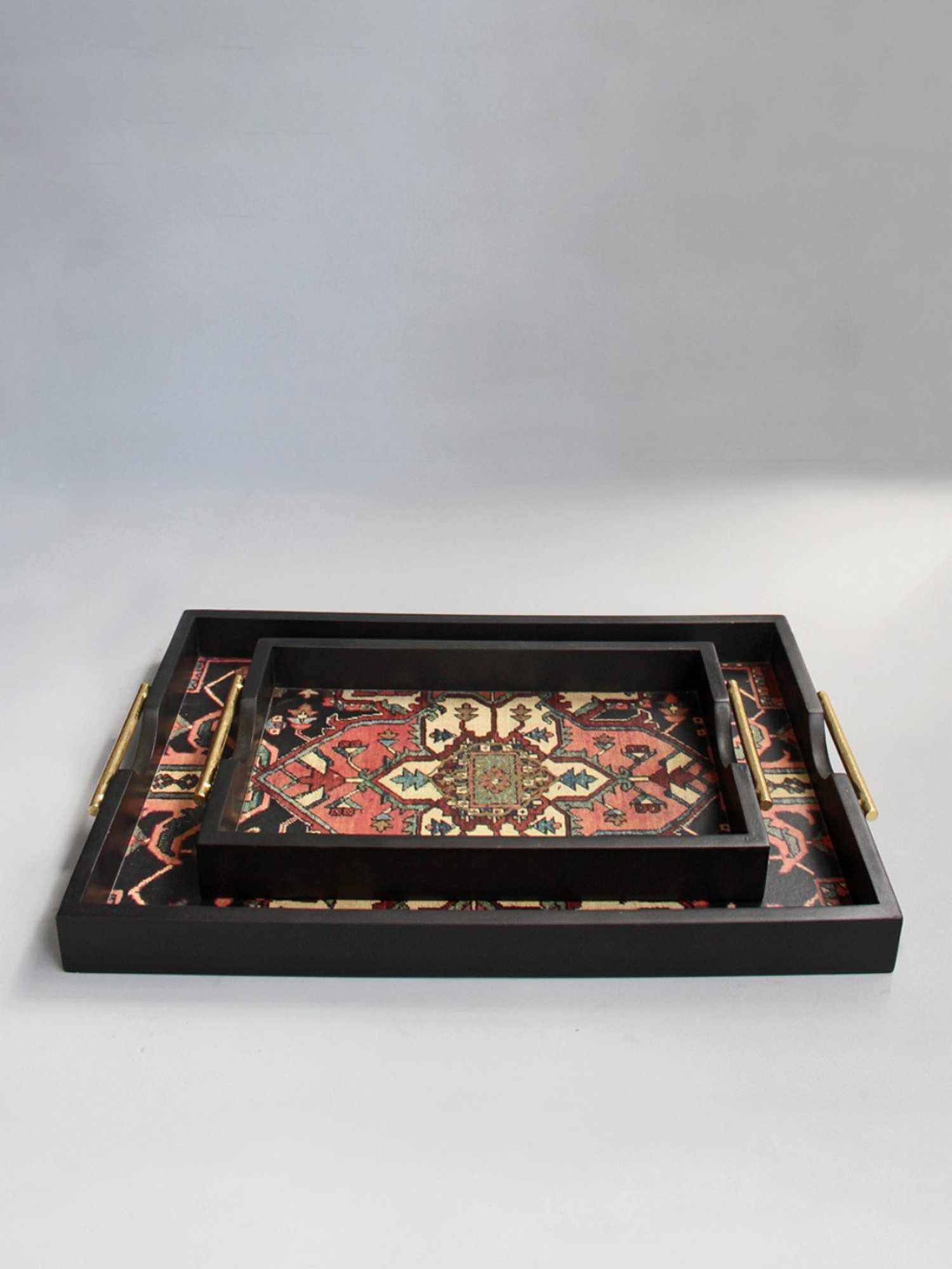 Karo Tapi Printed Multicolor Wood Small Tray