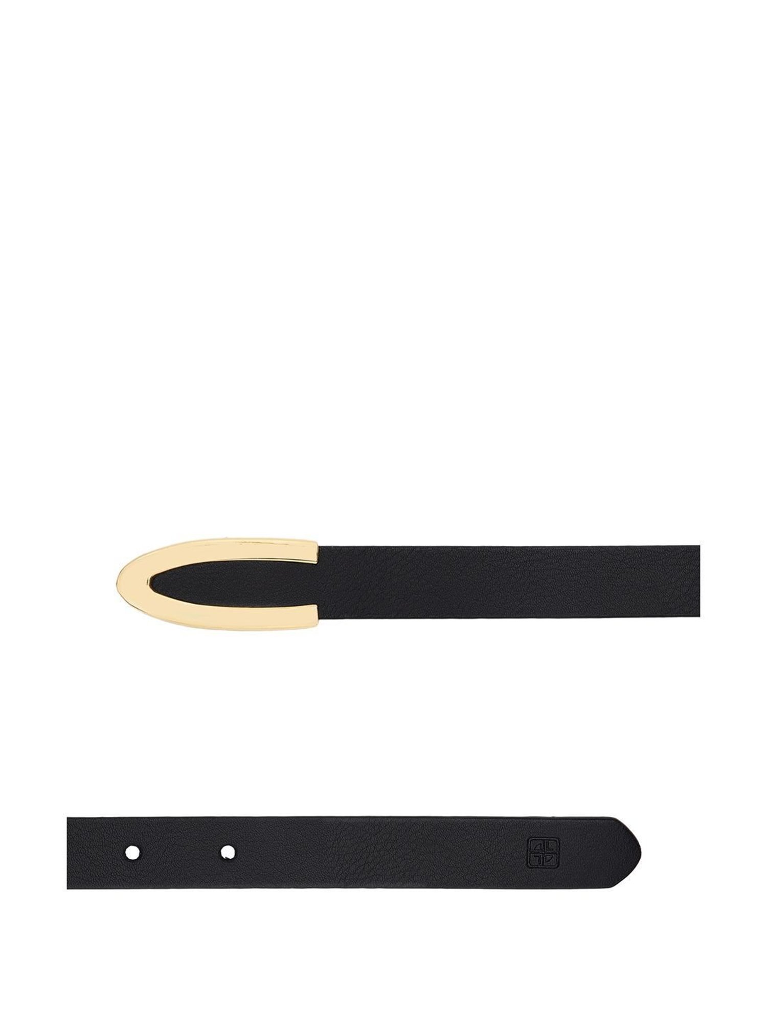 Carlton London Black Leather Waist Belt For Women