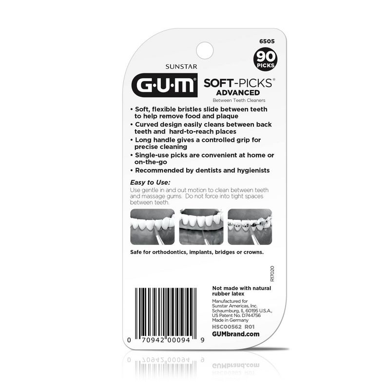 GUM Advanced Inter-Dental Flexible Soft Picks - 90ct