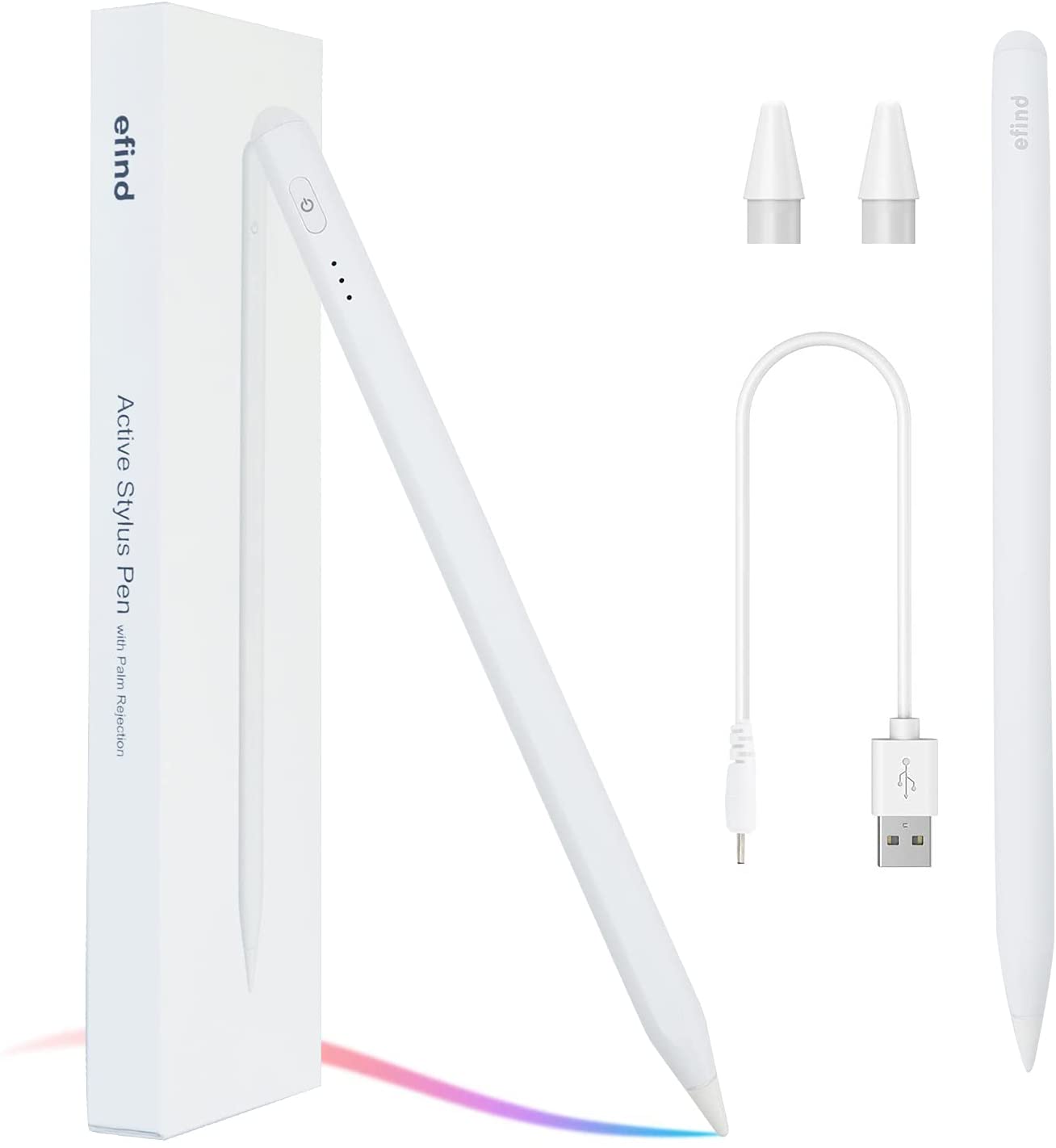 efind Stylus Pens for Touch Screens,ipad Pencil Compatible with (2018-2020) iPad Pro (11/12.9 Inch), iPad 6th/7th Gen,iPad Mini 5th Gen,iPad Air 3rd Gen for Precise Writing/Drawing