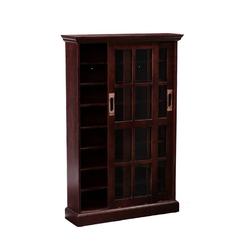 Sliding Door Media Cabinet Espresso 49" - Aiden Lane