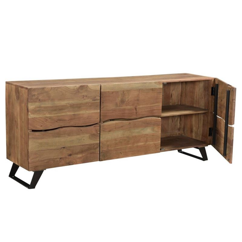 Naples Side Board White/Dark Brown - Chique