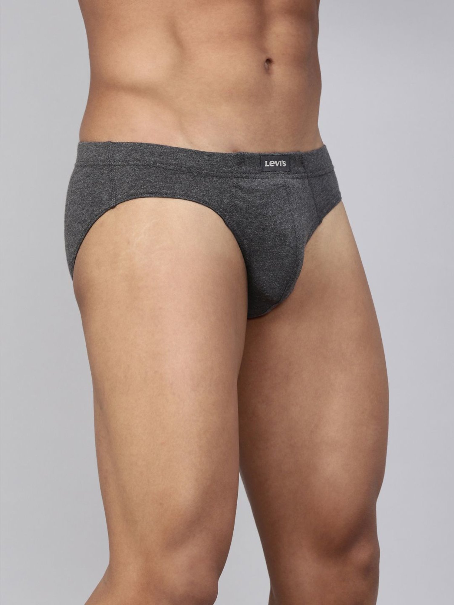 Levi's Grey Cotton Regular Fit Briefs
