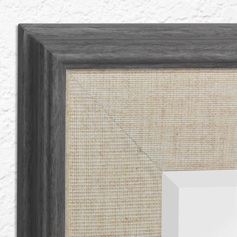 29.5" x 53.5" Textured Mat Liner Frame Mirror Gray - Head West