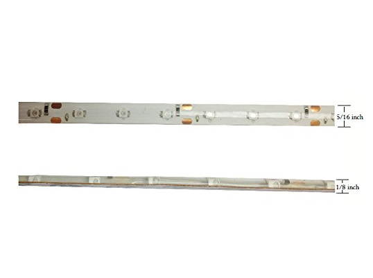 LED2020 Waterproof Green LED Flexible Light Strip, 2A@12VDC, 24Watt, 300 SMD 3528 LEDs, 16.4 Ft, Wire Jumper Included