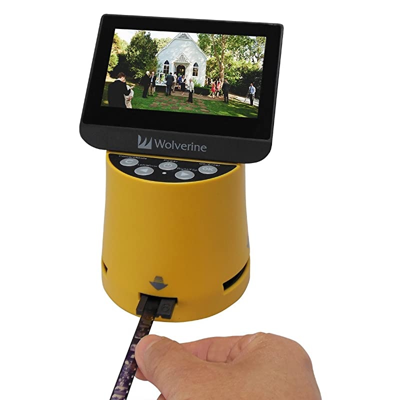 Titan 8in1 20MP High Resolution Film to Digital Converter with 43quot Screen and HDMI output Worldwide Voltage 110V240V AC Adapter Plus 3  Slide Trays Bundle