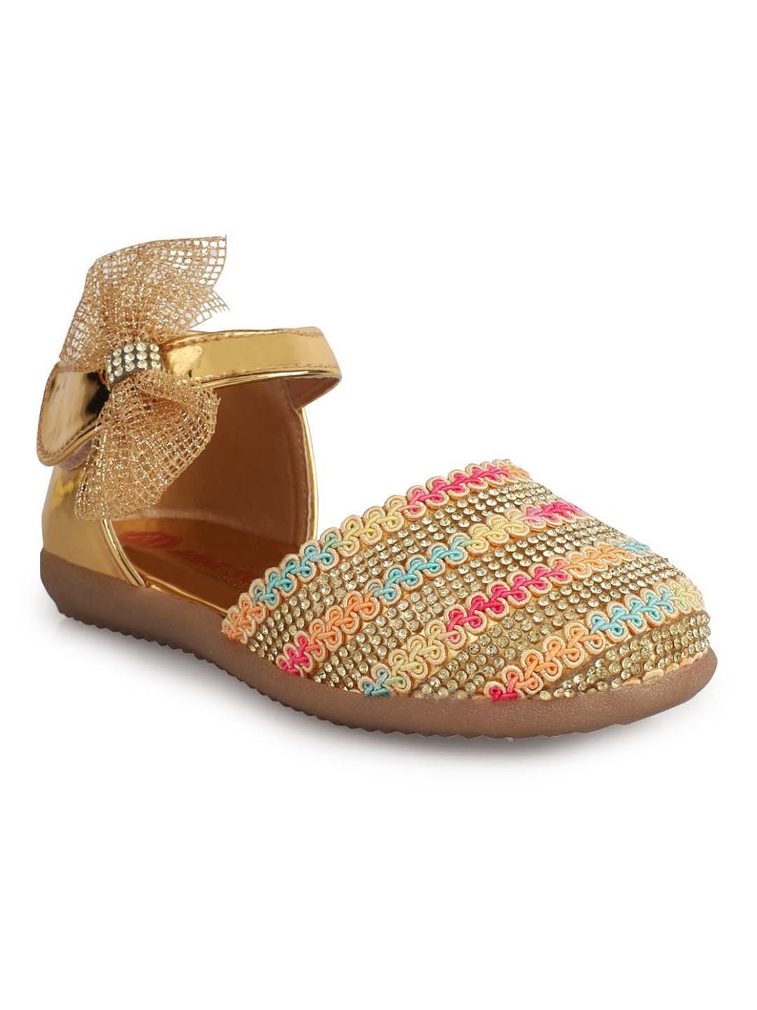Minesole Kids Golden Ethnic Sandals
