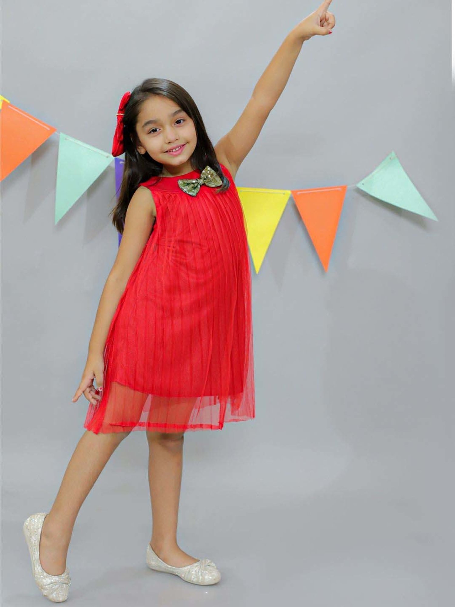 KidsDew Red Regular Fit Dress