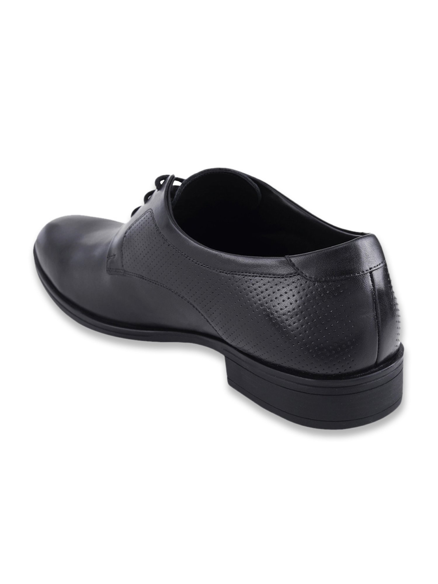 Ezok Men's Black Derby Shoes