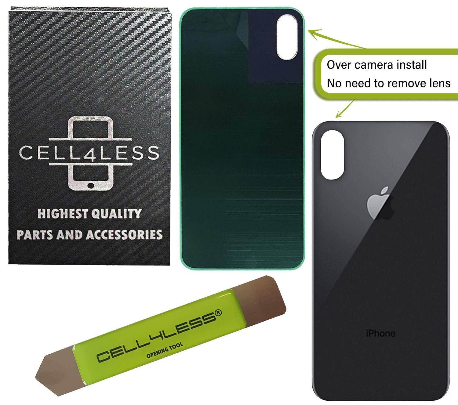 iPhone XS MAX Back Glass Replacement with Wide Camera Hole, Adhesive & Removal Tool