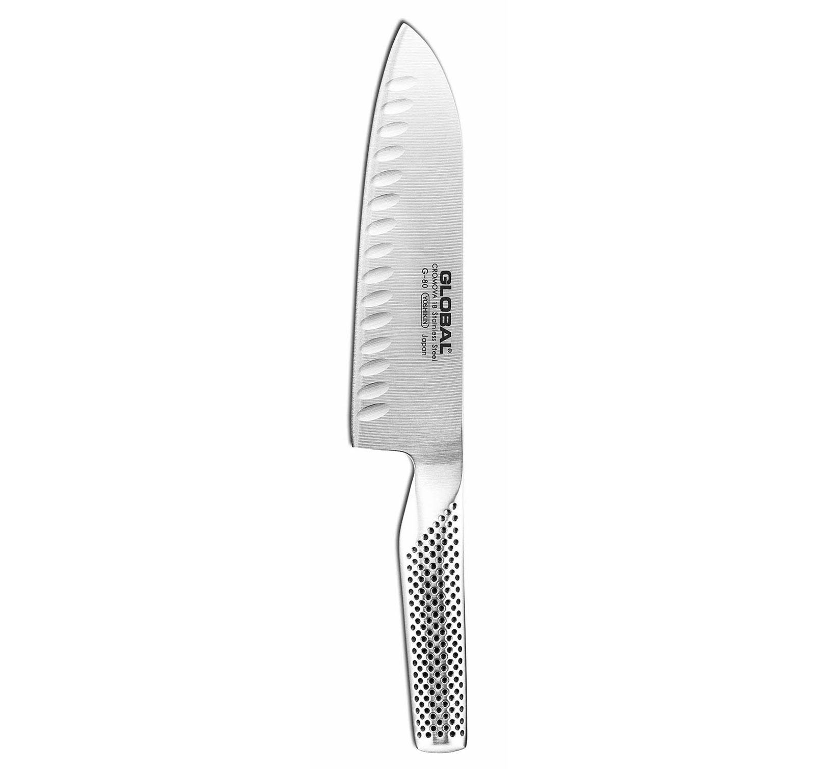 Global Classic 7 in. Santoku Knife Hollow Ground G-80