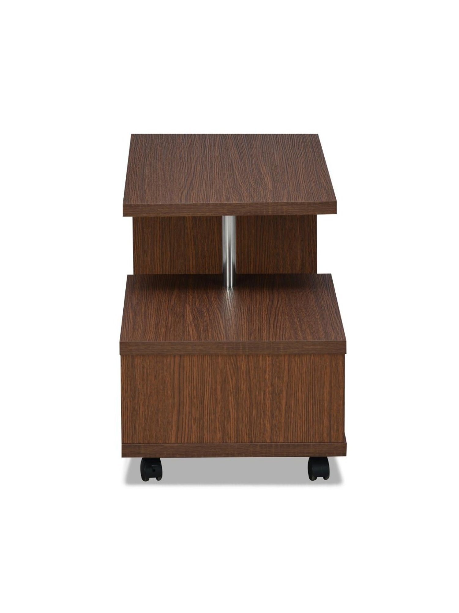 Nilkamal Moxie Brown Engineered Wood Coffee Table with 2 Tier Shelf