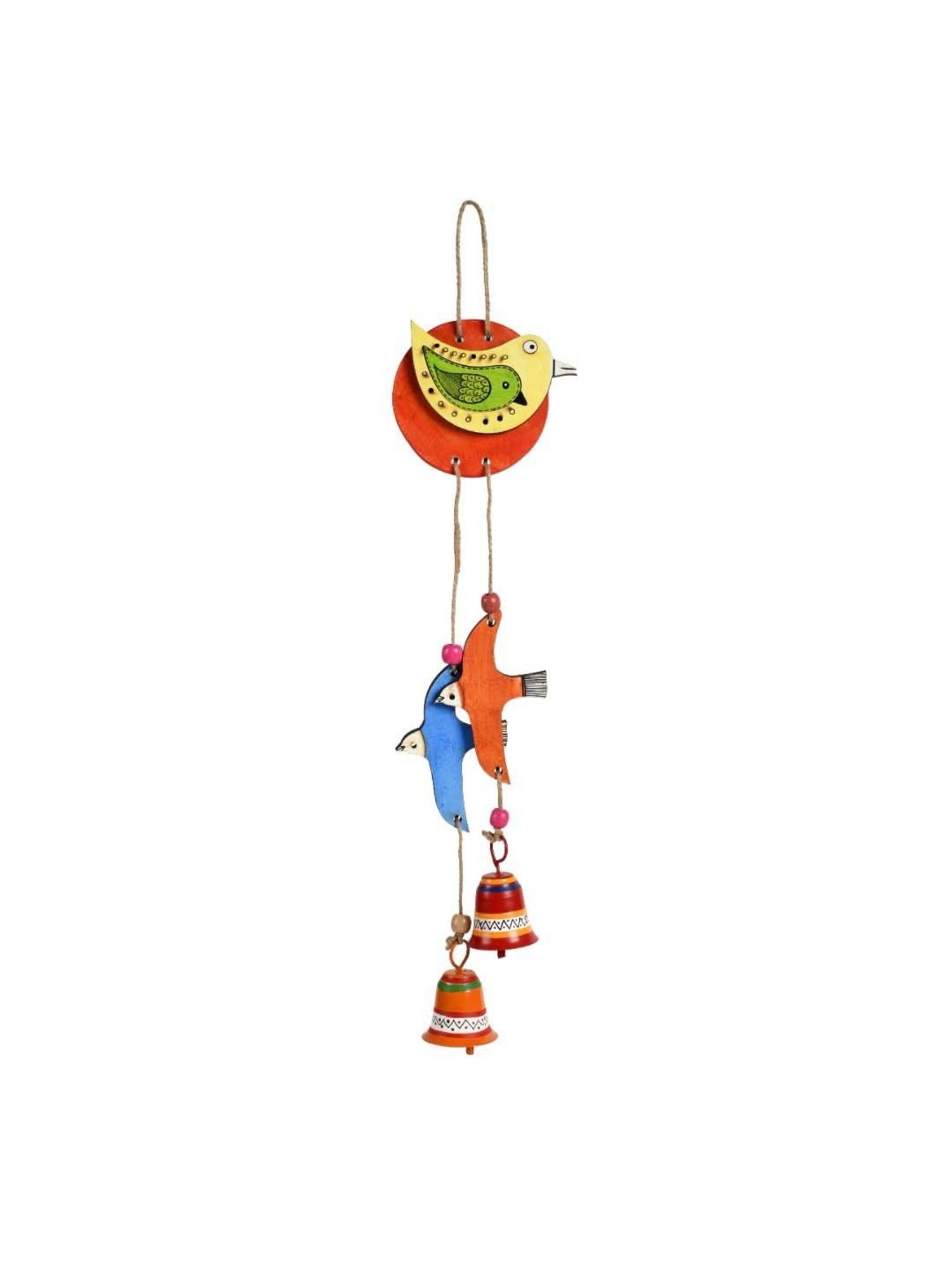 Unravel India Multicolor Brass Windchime - Set of 1