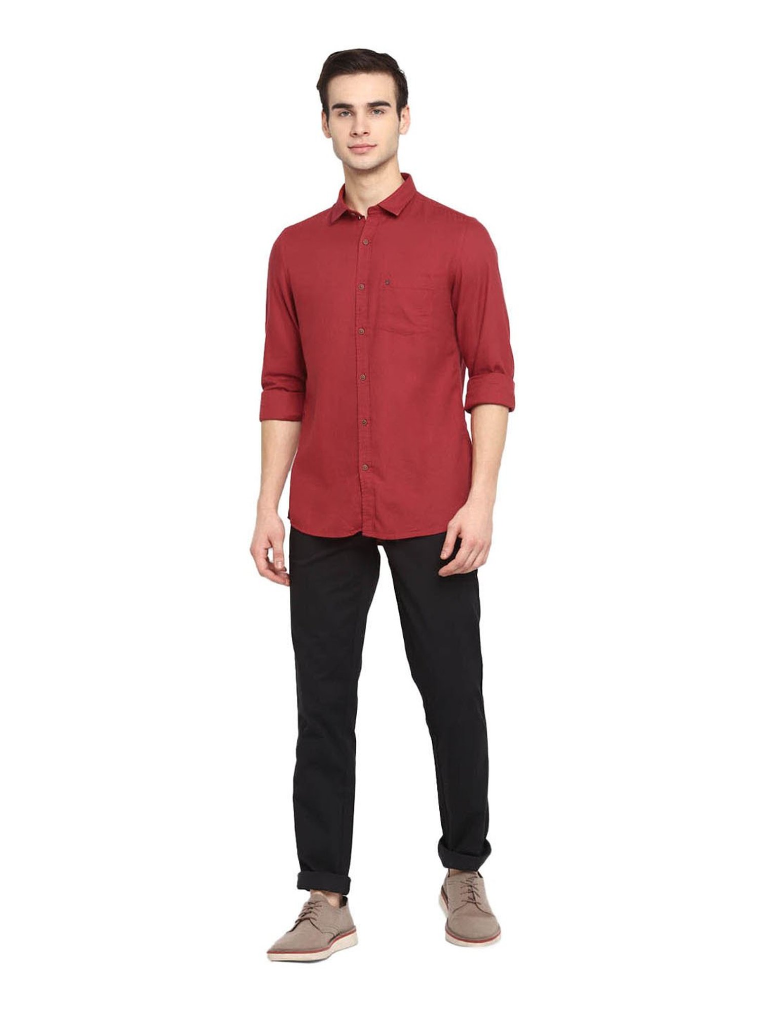 Turtle Red Slim Fit Shirt