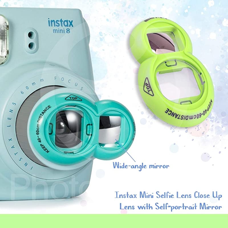 Instax Mini 9 Lime Green 13 Piece Accessory Bundle Includes Camera Case with Strap, Selfie Lens, Photo Album, Decorative Stickers, Colorful Frames and a Whole Lot More