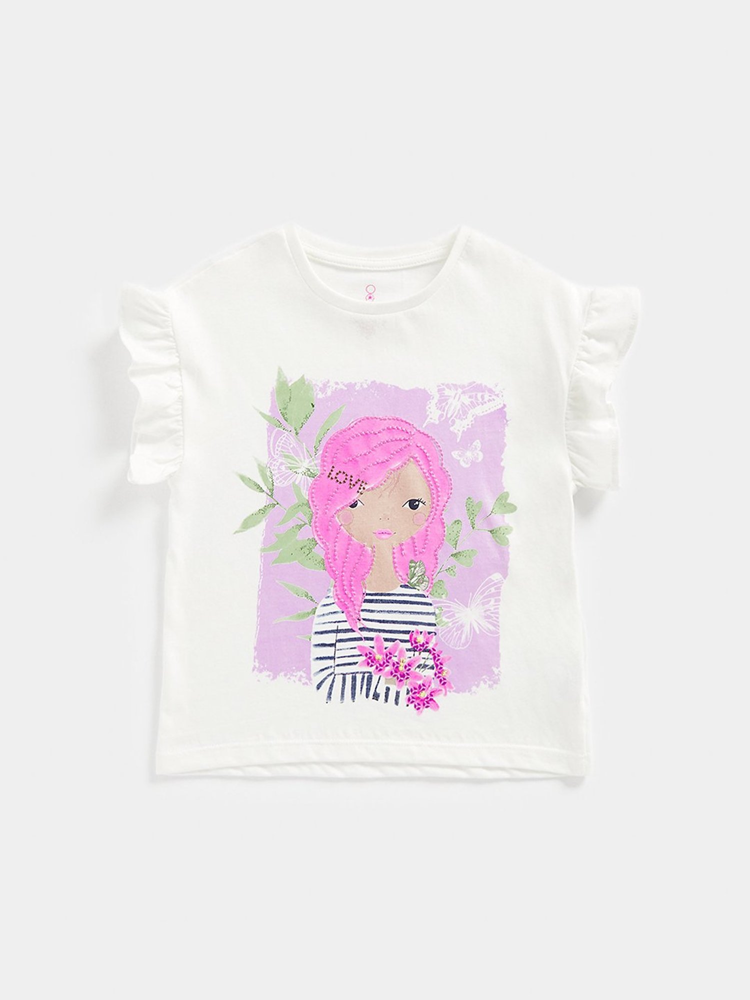 Mothercare Kids White Embroidered T-Shirt