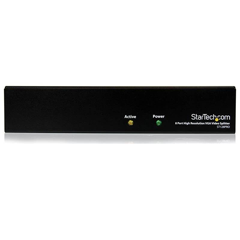 com 8 Port High Resolution VGA Video Splitter - 300 MHz - Video Splitter - 8 x VGA - Desktop - ST128PRO