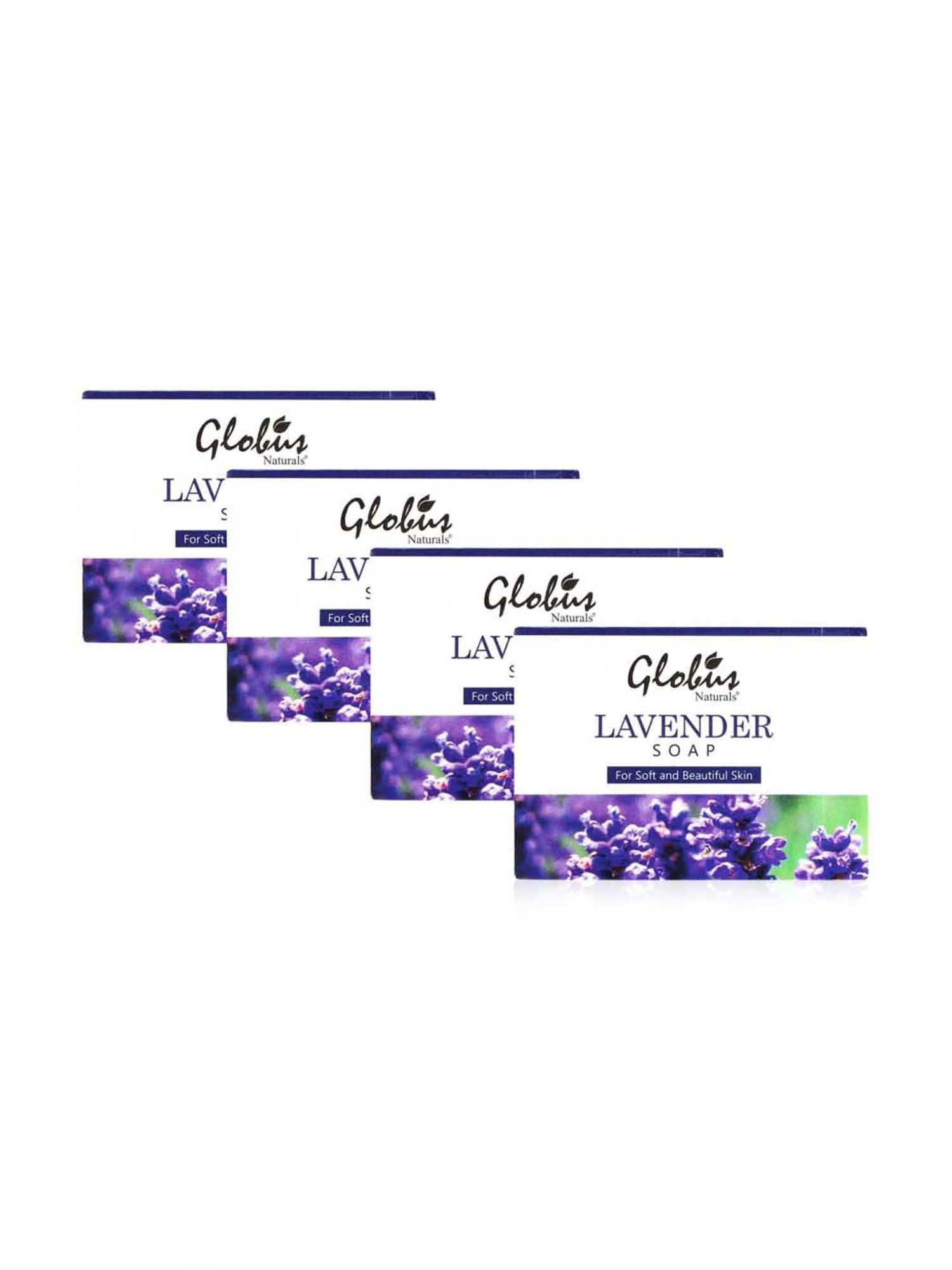Globus Naturals Lavender Soap for Soft & Beautiful Skin - 100 gm (Pack of 4)