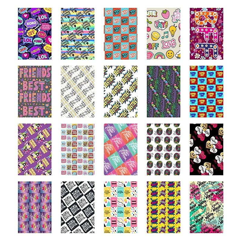 instax Mini Instant Film 20 Exposures + 20 Sticker Frames for Fuji Instax Prints BFF