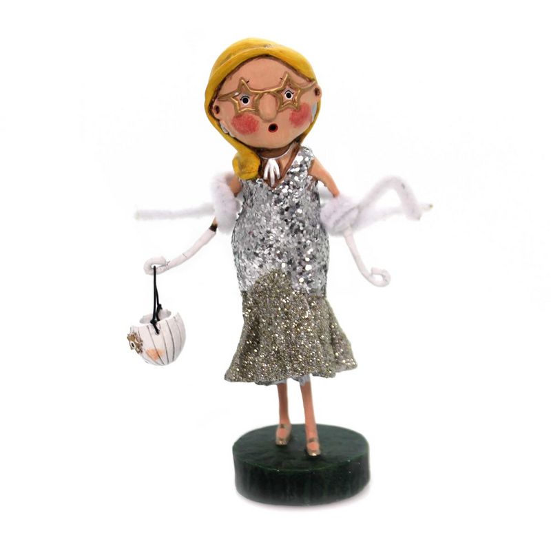 Lori Mitchell 6.0" Scarlette Starlet Glitter Pumpkin Halloween  -  Decorative Figurines