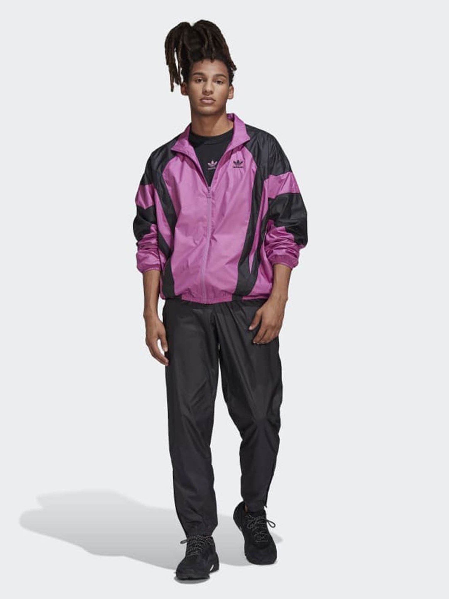 Adidas Originals Multicolored Loose Fit Colour Block Sports Jacket
