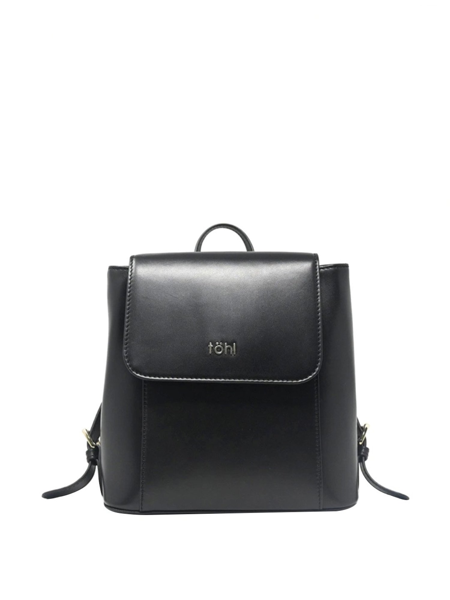 Tohl Belmont Black Leather Medium Backpack