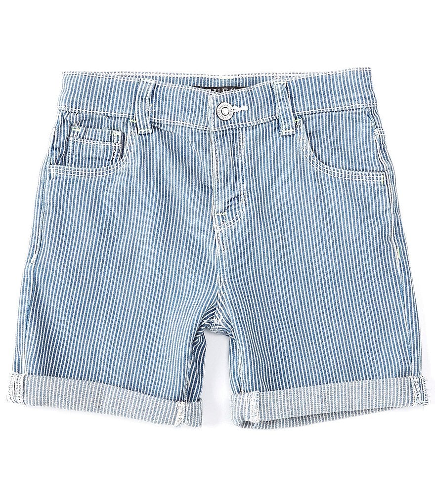 Guess Little Boys 2T-7 Yarn Died Stretch Denim Rolled Cuff Shorts