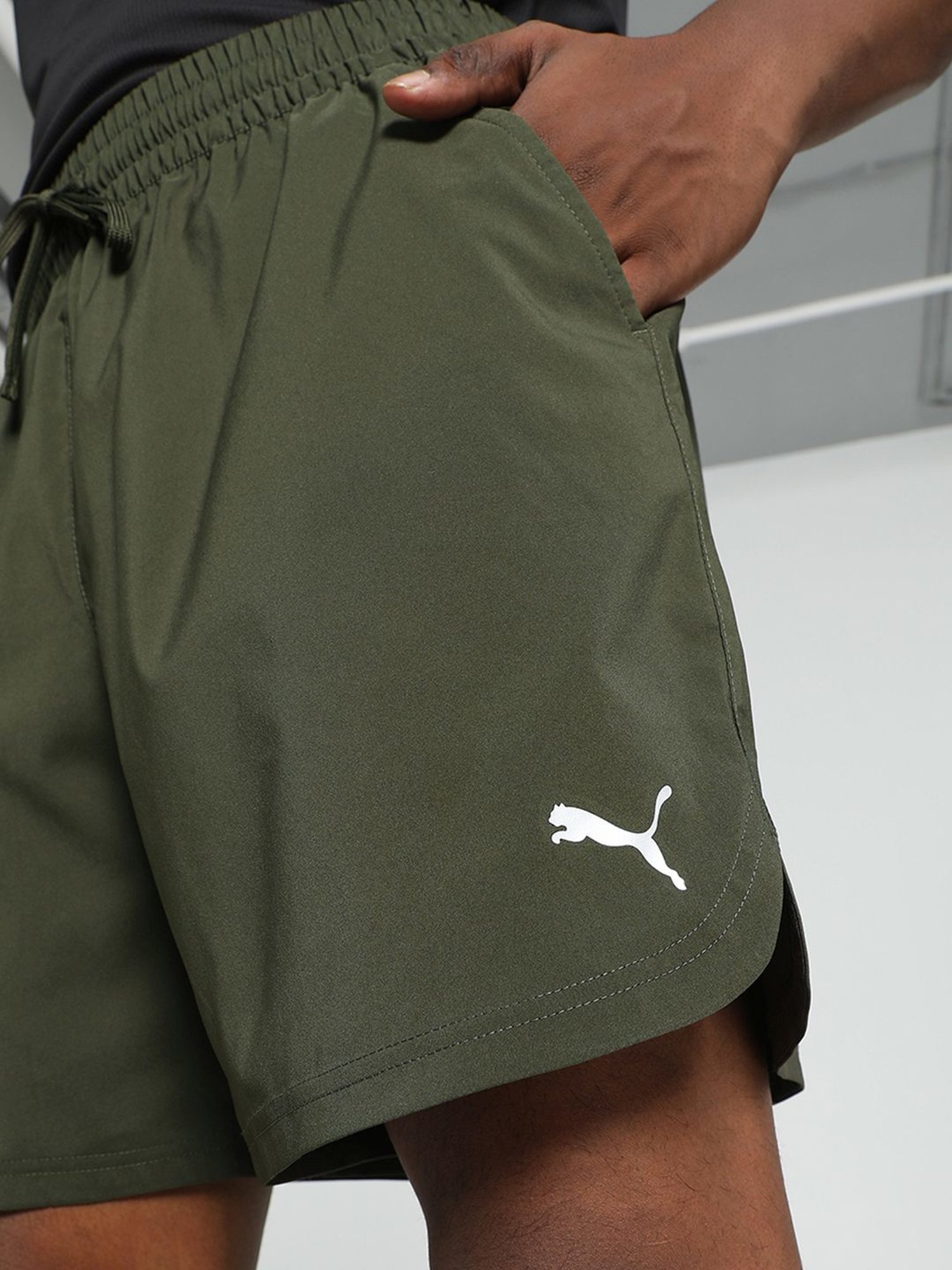Puma Green Regular Fit Sports Shorts