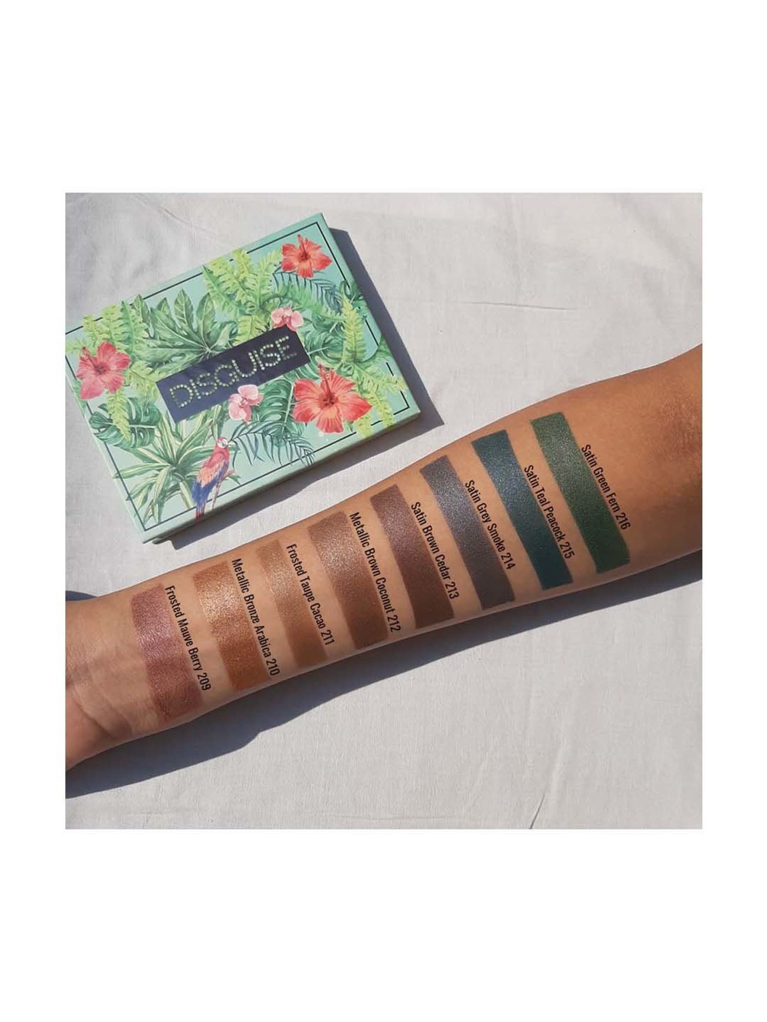 Disguise Cosmetics Satin Smooth Eyeshadow Squares Metallic Brown Coconut 212 - 4.5 Gm