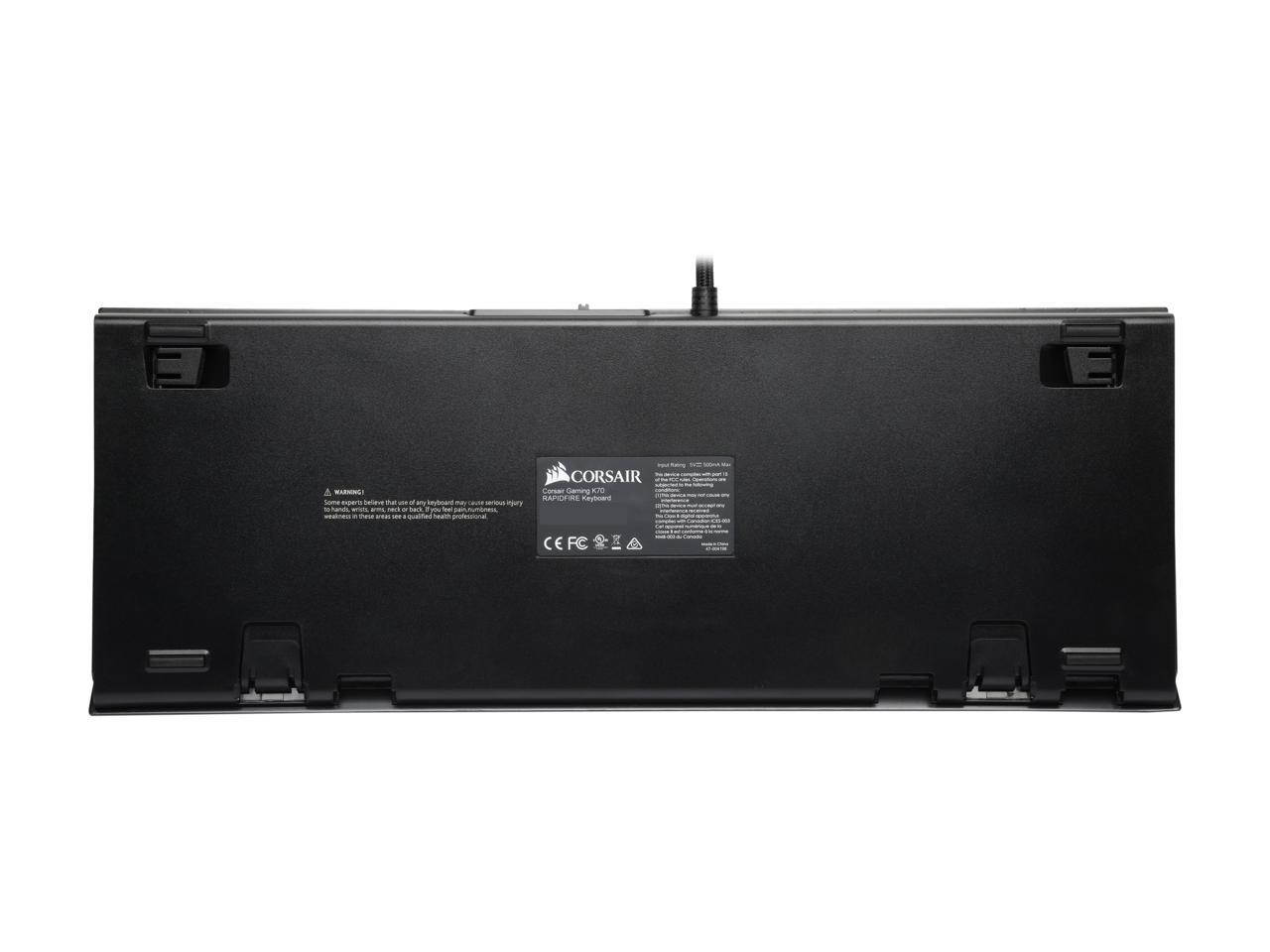 Corsair Gaming K70 LUX Mechanical Keyboard Backlit Red LED Cherry MX Blue (CH-9101021-NA)