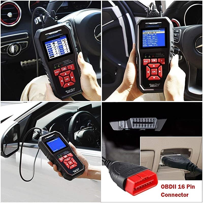 OBD2 Scanner Professional Car OBD II Scanner Auto Diagnostic Fault Code Reader Automotive Check Engine Light Diagnostic EOBD Scan Tool for All OBDII Protocol Cars Since 1996Enhanced SK860