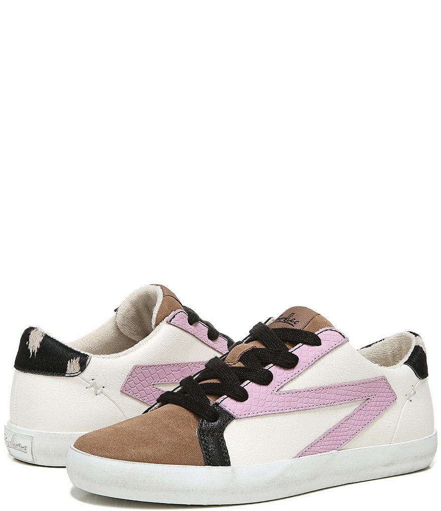 Kendall + Kylie Women's Anthracite Leopard EZORA 2.0 Low Top Lace Up Multi Sneakers