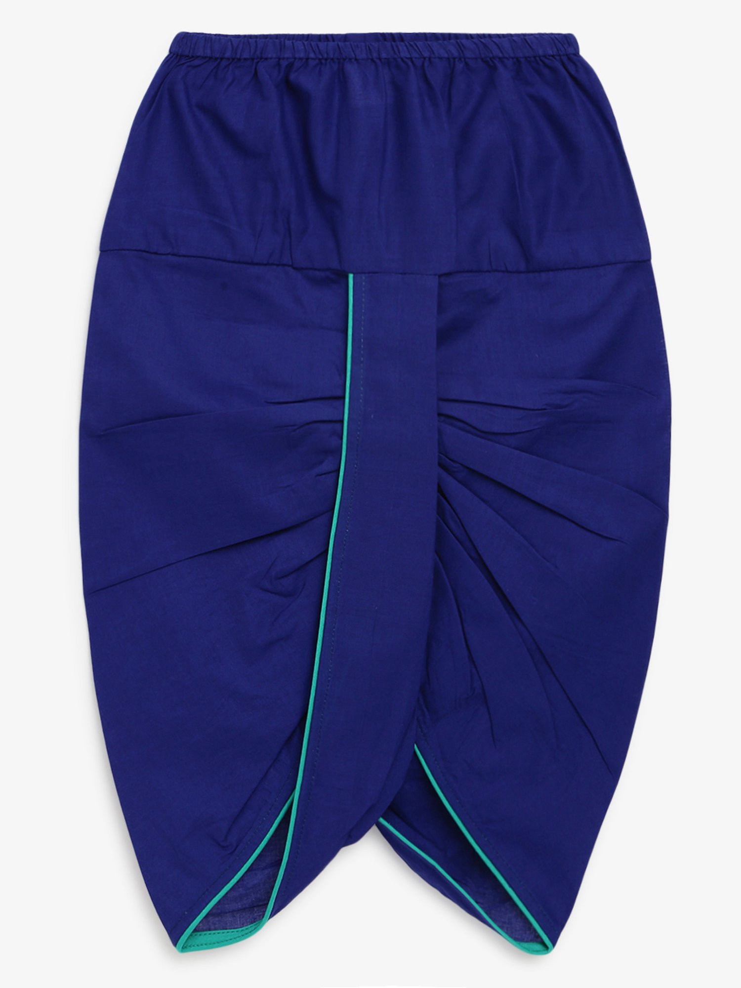 Campana Kids Teal & Royal Blue Printed Full Sleeves Kurta with Dhoti