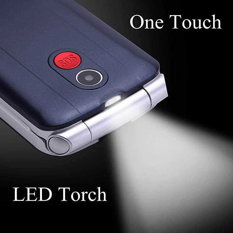 3G Senior Flip Phone Unlocked with SOS Big Button T Mobile Flip Phone Dual Card 2.8 Inch Screen GSM Flip Phone Large Button Large Volume Basic Cell Phones with Charging Dock(Blue)