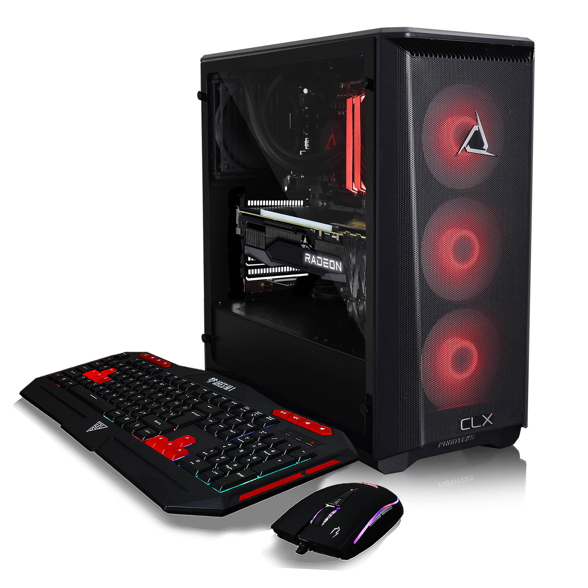 CLX SET VR-Ready Gaming Desktop - Liquid Cooled AMD Ryzen 7 5800X 3.8GHz 8-Core Processor, 32GB DDR4 Memory, Radeon RX 6900 XT 16GB GDDR6 Graphics, 960GB SSD, 4TB HDD, WiFi, Windows 10 Home 64-bit