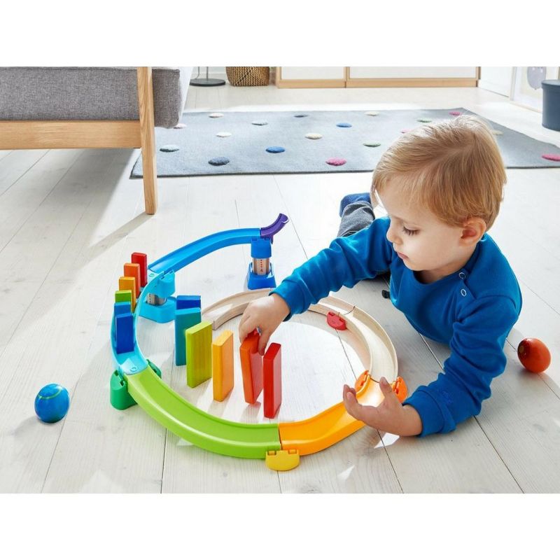 HABA Kulllerbu Kringel Domino Playset - 33 Piece Ball Track Starter Set