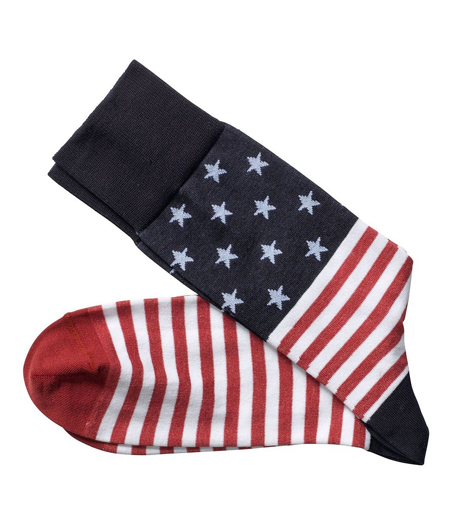 Johnston & Murphy Men's Novelty Flag Socks