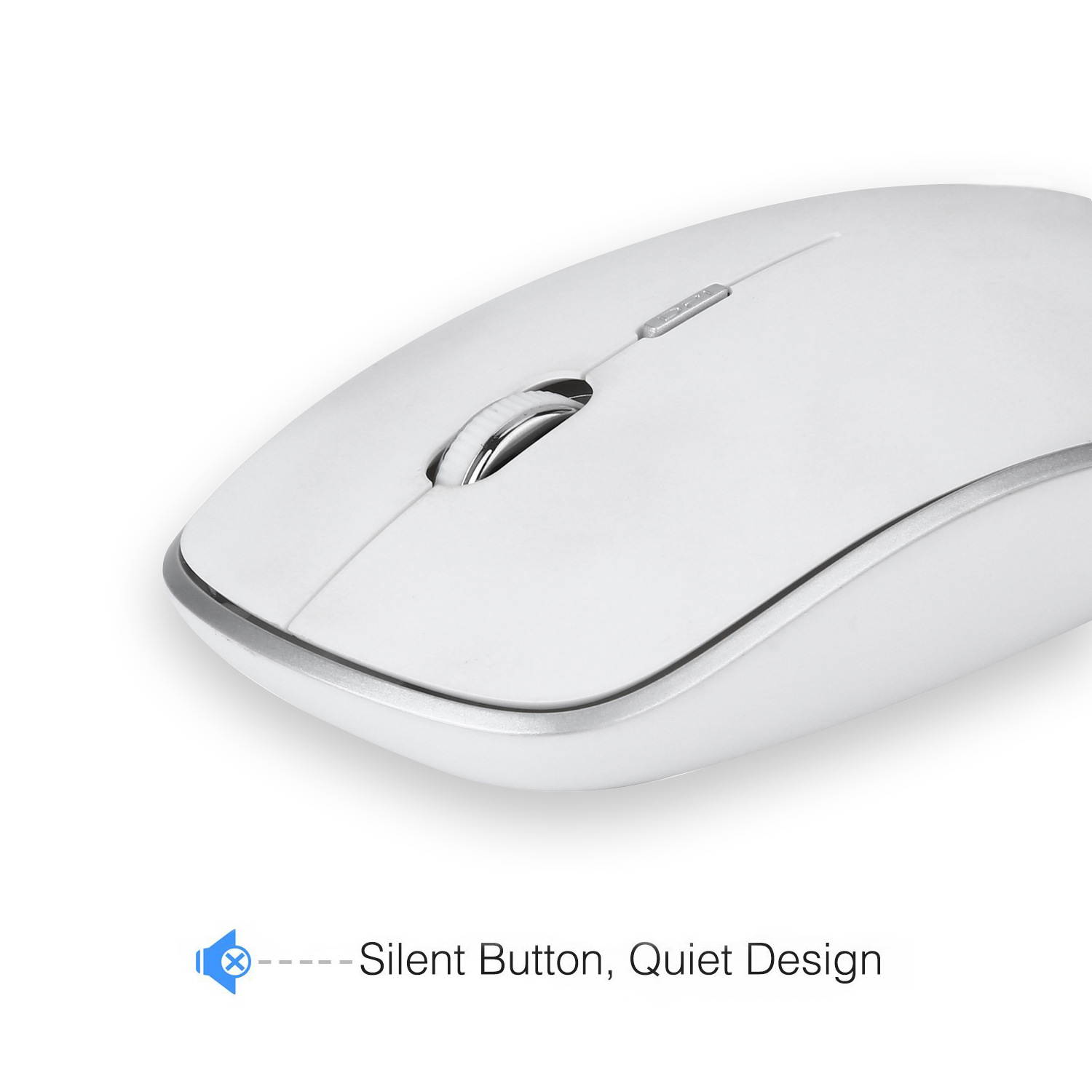 Ultra-Thin 2.4G Wireless Keyboard and Mouse Set 102keys Full Size Keyboard and Ergonomic Mouse Combo for Windows, Computer, Desktop, PC, Notebook