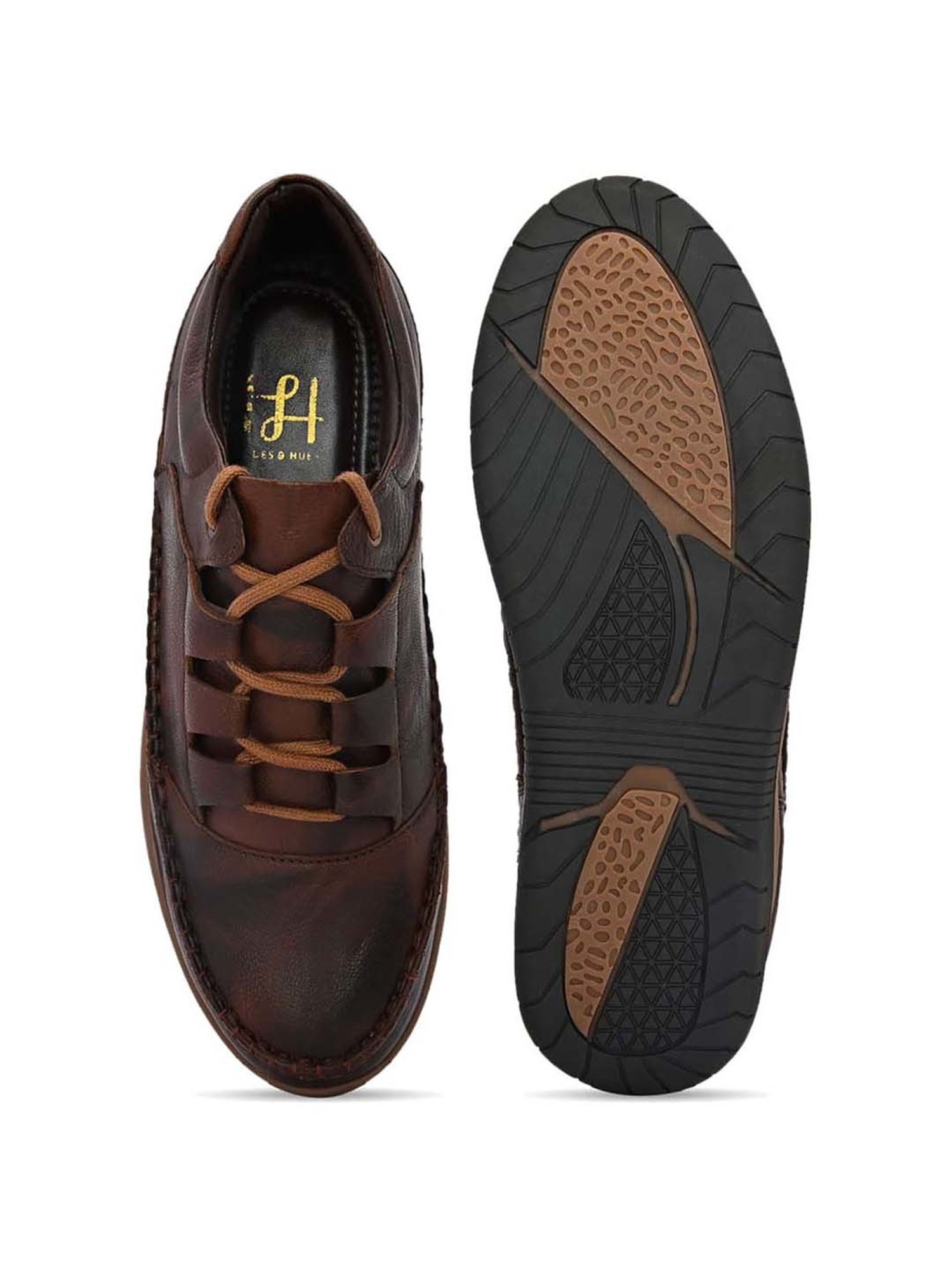 Hydes N Hues Men's Wood Brown Casual Sneakers