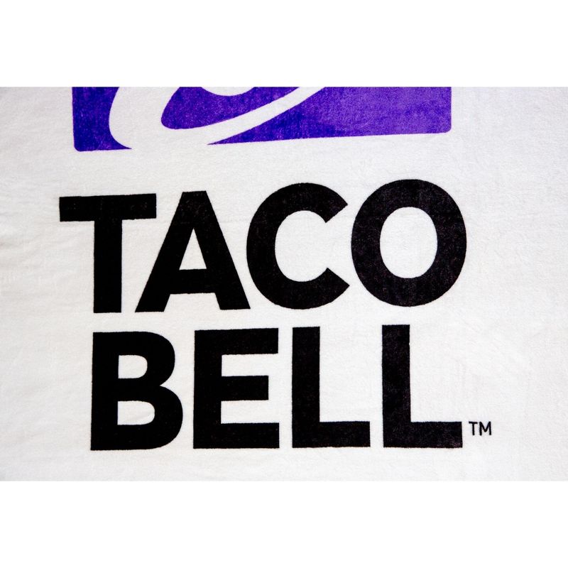 Just Funky Taco Bell Classic Logo Fleece Throw Blanket | 45 x 60 Inches