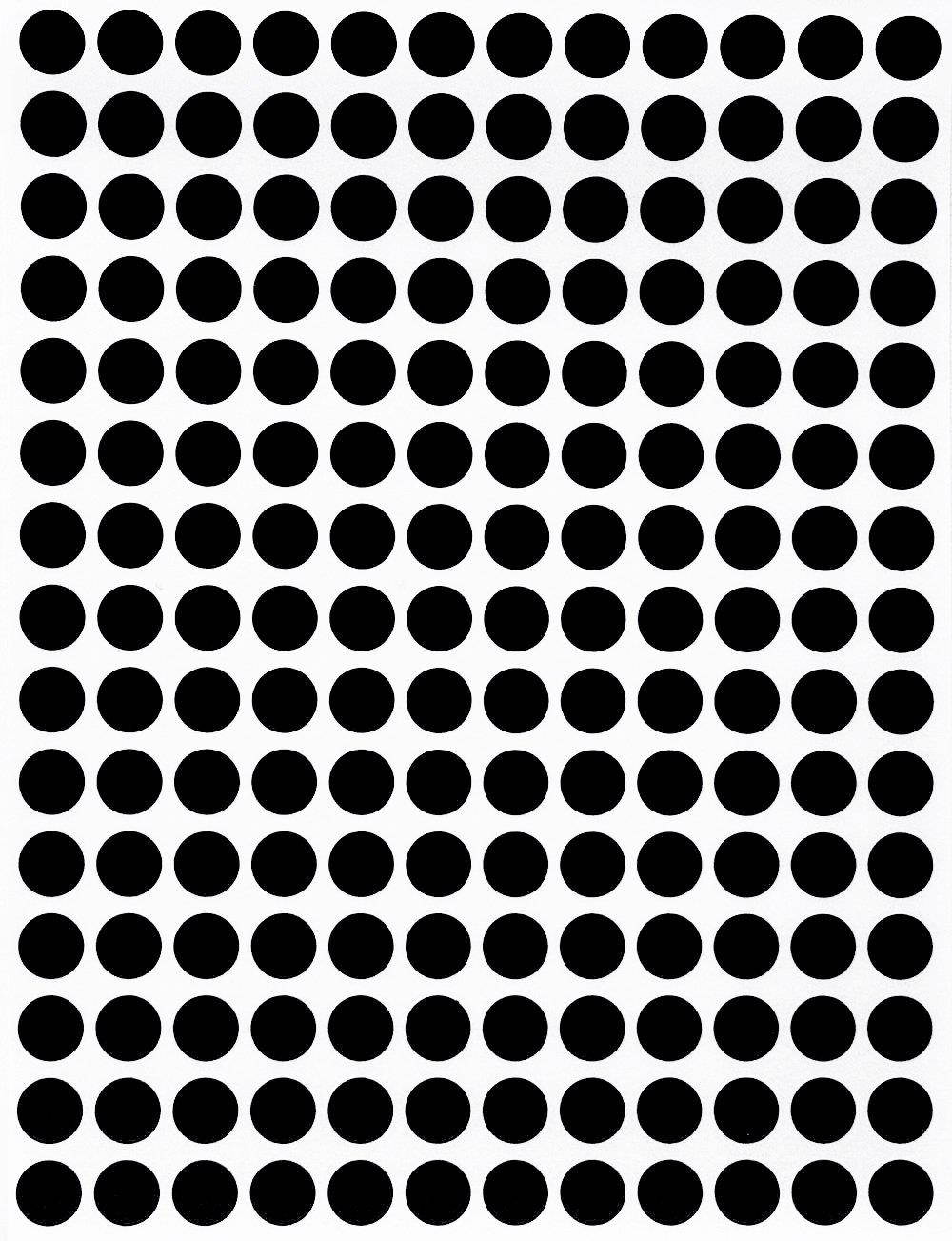 Stickers Dots in Black ~ &frac14;&rdquo; inch 8mm 5/16 Color labels - 2520 Pack by Royal Green